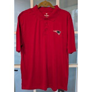 New England Patriots Fanatics Component Polo Shirt - RED - MENS LARGE